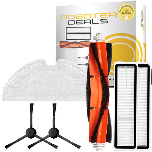 Zubehör Set, Ersatzteile für Dreame D9 Mistral Pro (1x Hauptbürste, 2x Filter, 2x Pad, 2x Seitenbürste in schwarz)