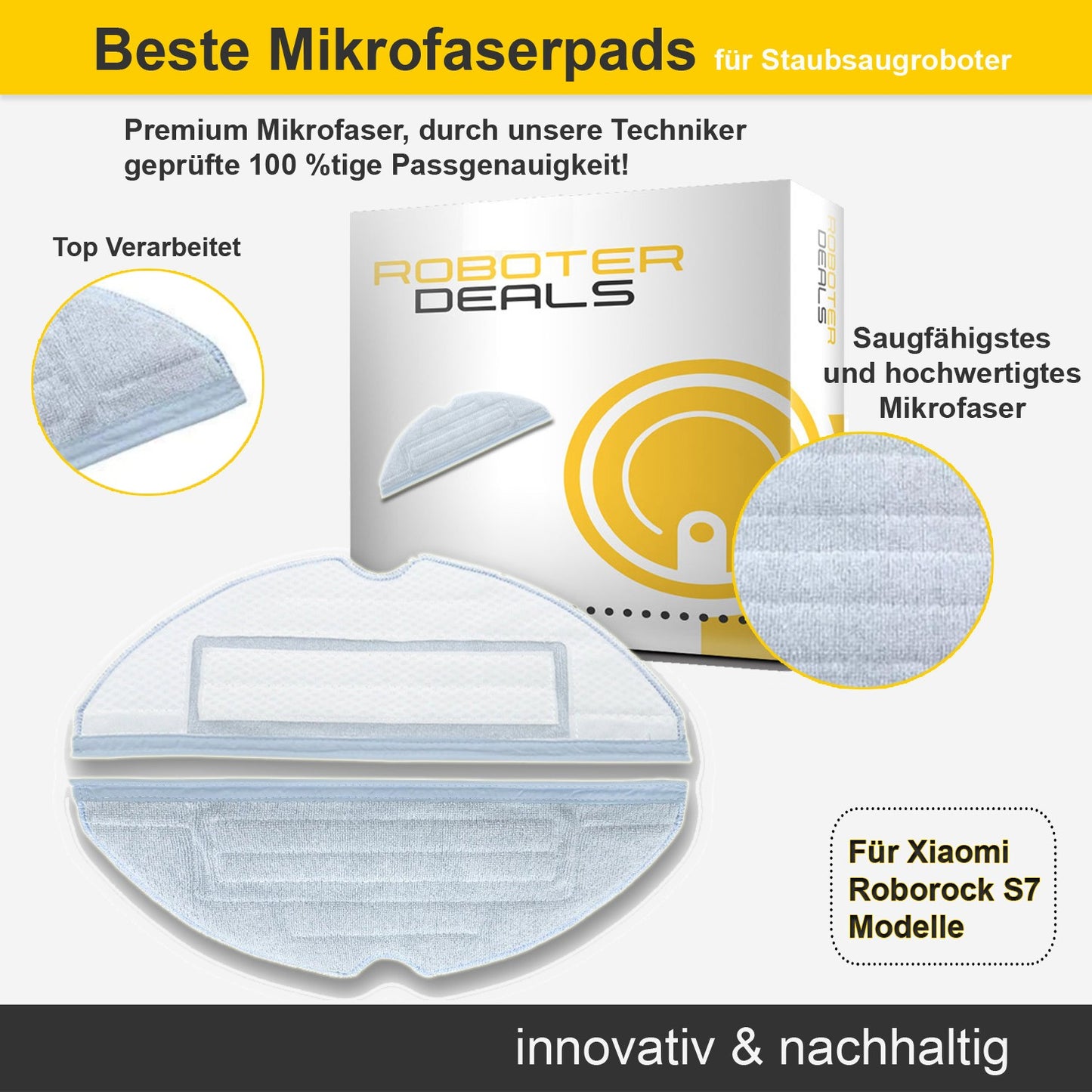 Zubehör Set für Roborock S7 / S7+ – Filter Bürsten Wischpads Ersatzteile