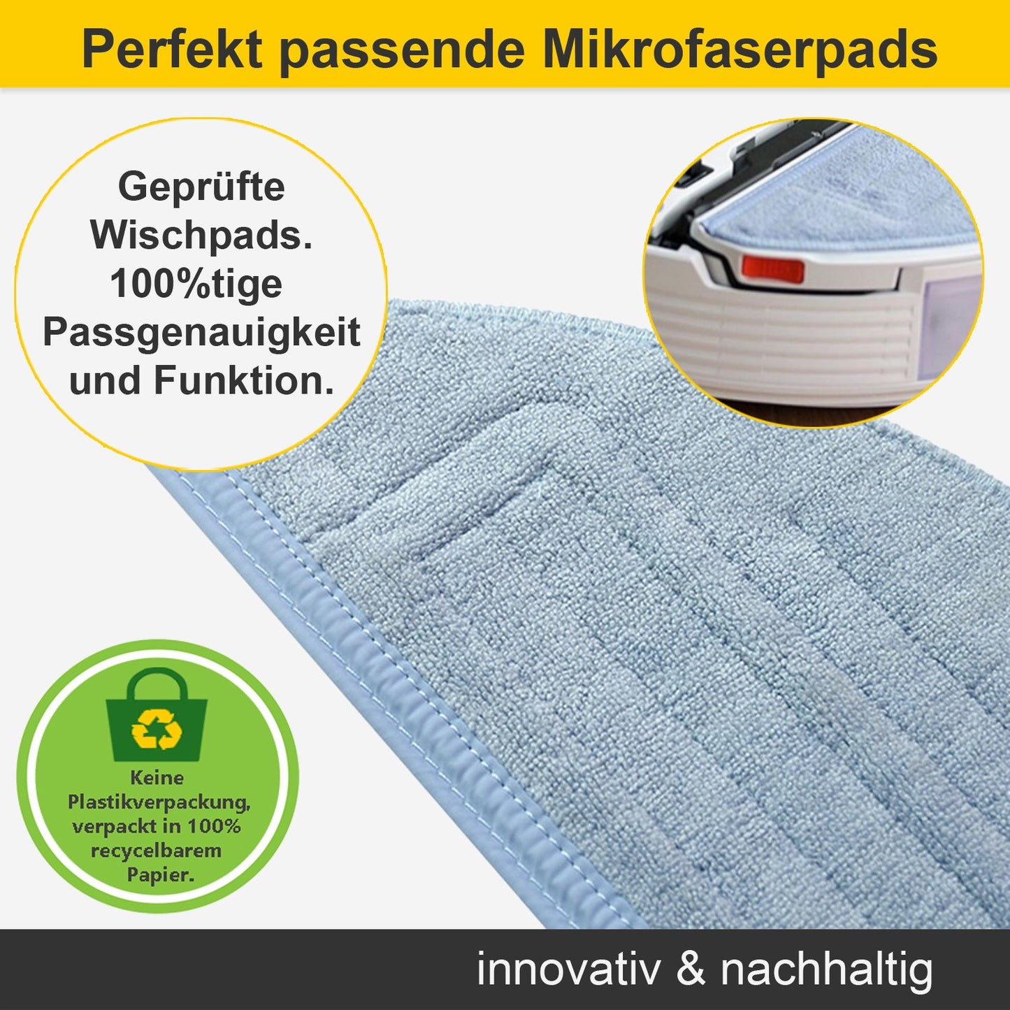 Zubehör Set, Ersatzteile für Roborock S7 MaxV, MaxV Ultra (2x Filter, 2x Wischpad, 2x Seitenbürste, 1x Hauptbürste, 2x Staubbeutel)