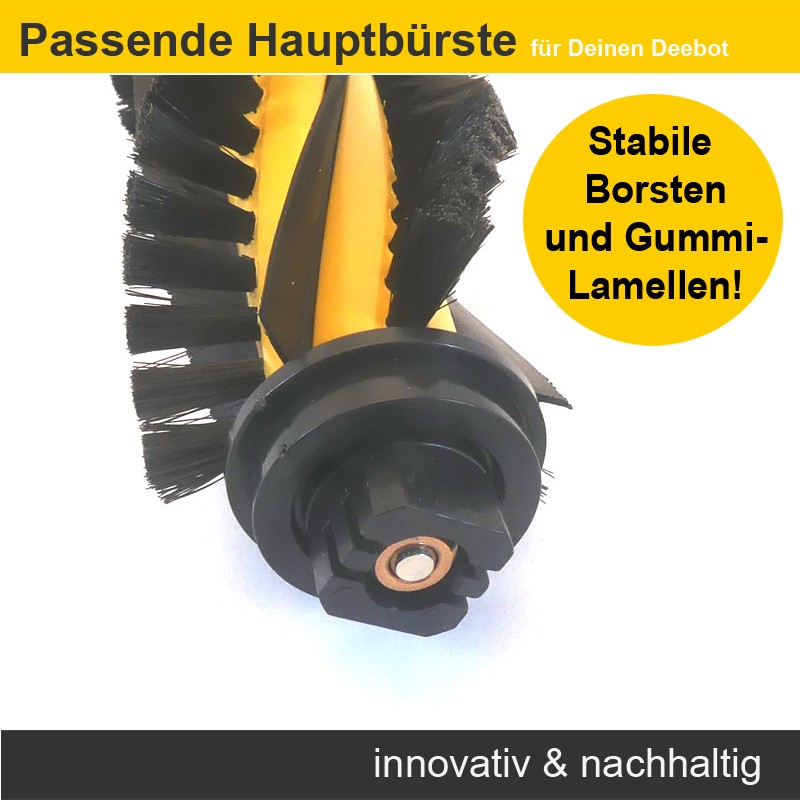 Zubehör Set, Ersatzteile Kit für Ecovacs Deebot 600, 601, 605 (3x Filter, 4x Seitenbürste, 1x Hauptbürste)