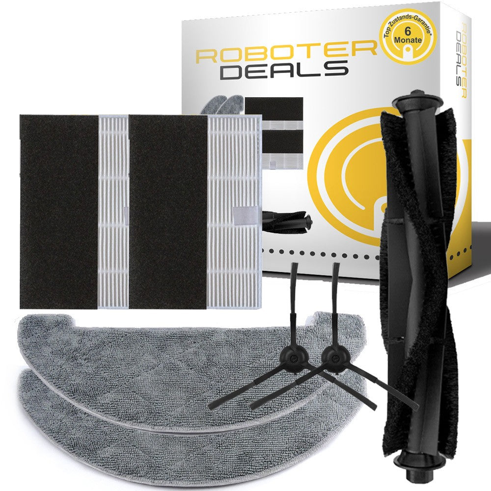 Zubehör Set, Ersatzteile für Horniture Q6, Q6 Pro (2x Seitenbürste, 1x Hauptbürste, 2x Filter, 2x Pad)