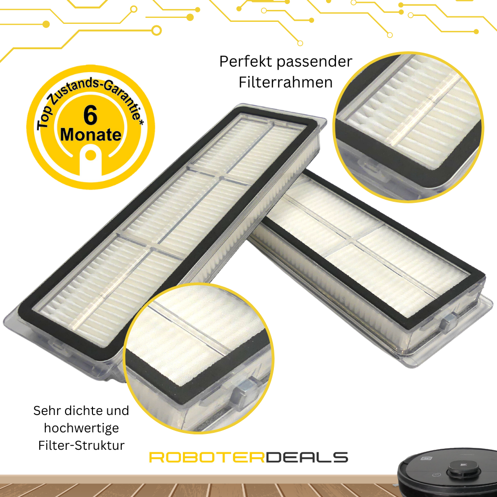 Zubehör Set, Ersatzteile Kit für Xiaomi Vacuum X10, X10 Plus, S10 Plus (2x Filter, 2x Seitenbürste, 2x Pad, 1x Hauptbürste)
