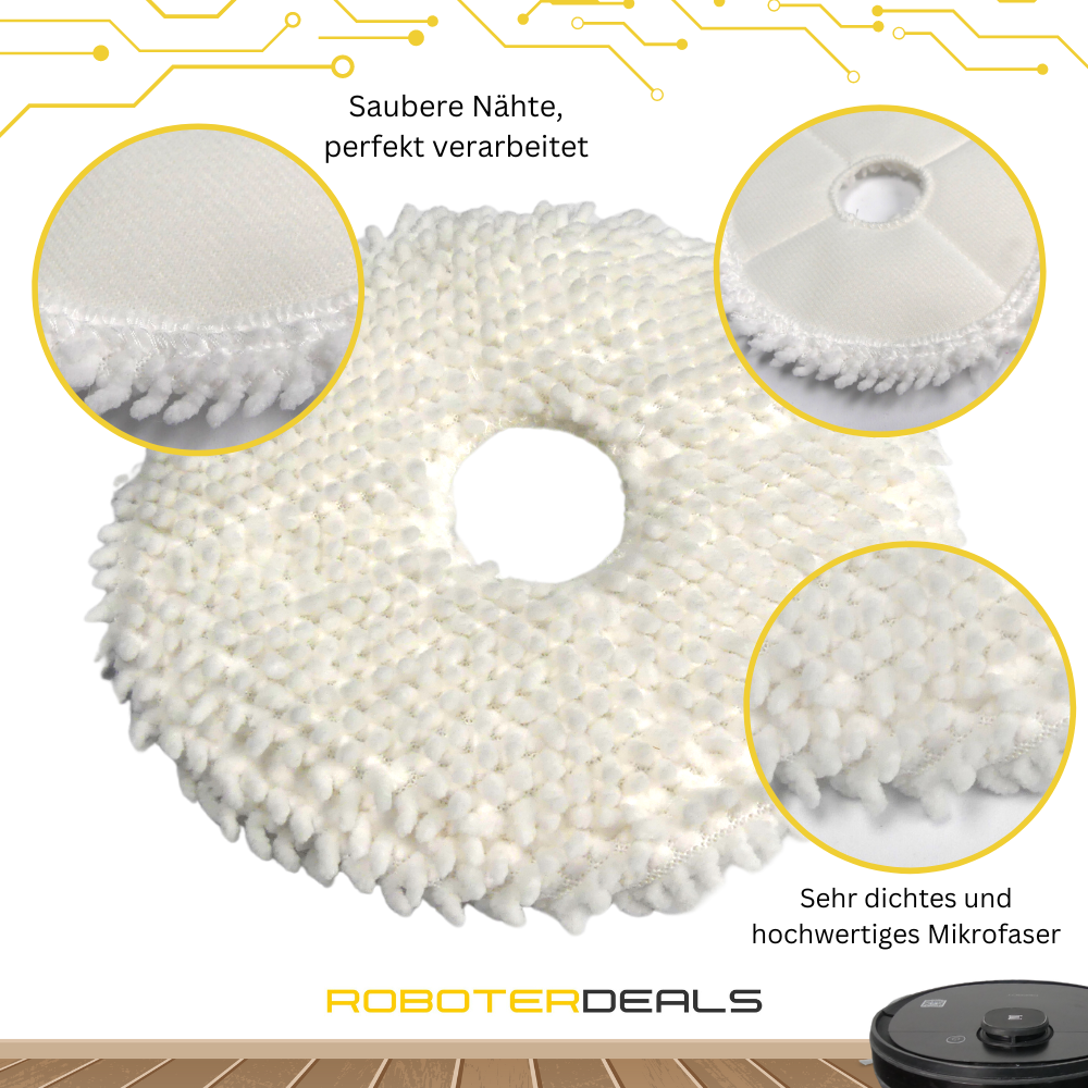 Zubehör Set, Ersatzteile Kit für Xiaomi Vacuum X10, X10 Plus, S10 Plus (2x Filter, 2x Seitenbürste, 2x Pad, 1x Hauptbürste)