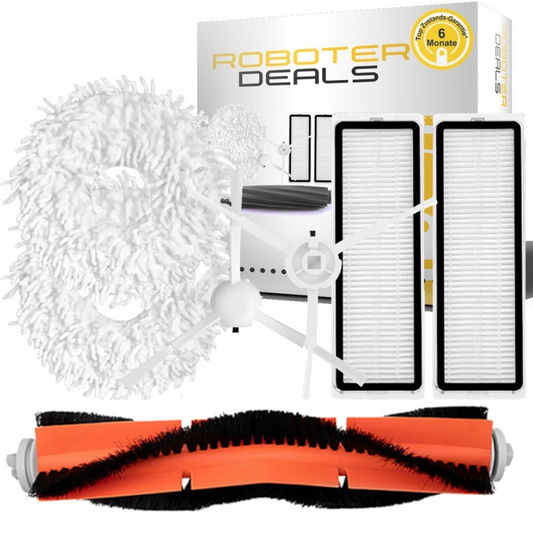 Zubehör Set, Ersatzteile Kit für Xiaomi Vacuum X10, X10 Plus, S10 Plus (2x Filter, 2x Seitenbürste, 2x Pad, 1x Hauptbürste)