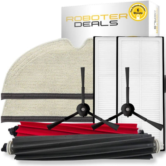 Zubehör Set für Roborock Q5, Q5 Plus, Q5 Pro, Q5 Pro Plus, Q5 Max Plus (2x Hauptbürste, 2x Seitenbürste, 2x Filter, 2x Pad)