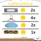 Zubehör Set, Ersatzteile Kit für Ecovacs Deebot OZMO T8 AIVI (2x Pad, 2x Filter, 4x Seitenbürste, 1x Hauptbürste)