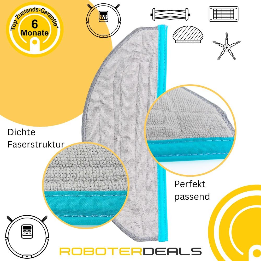 Zubehör Set, Ersatzteile Kit für Yeedi Cube (2x Seitenbürste, 2x Filter, 2x Pad, 1x Hauptbürste)