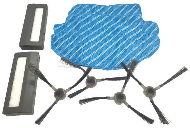 Zubehör Set, Ersatzteile Kit für Ecovacs Deebot N78 (2x Filter, 4x Seitenbürste, 2x Pad)